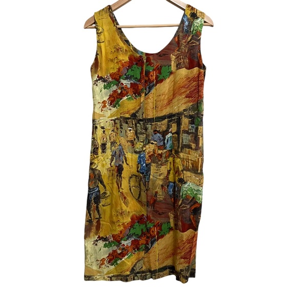 Jams World Dresses & Skirts - Jams World Artsy Impressionist Village Dress Size Medium